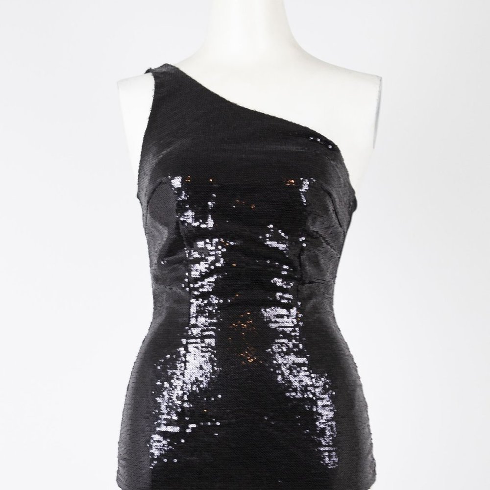 Sequin One Shoulder Top
